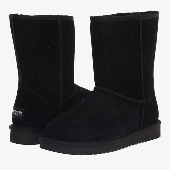 NEW - Koolaburra Black Koola Short Suede Winter Boots, Women’s 9 - Picture 1 of 9